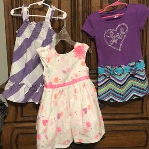 Set of three 3t Summer dresses. EUC